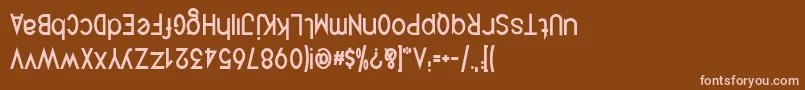 QuirkusUpsideDown Font – Pink Fonts on Brown Background