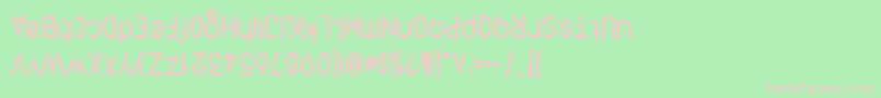 QuirkusUpsideDown Font – Pink Fonts on Green Background
