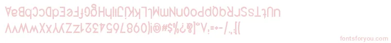 QuirkusUpsideDown Font – Pink Fonts on White Background