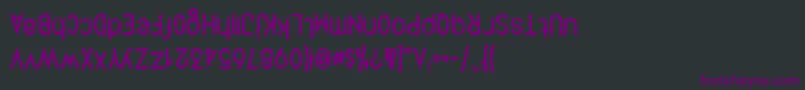 フォントQuirkusUpsideDown – 黒い背景に紫のフォント