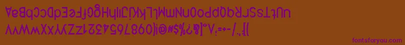 Шрифт QuirkusUpsideDown – фиолетовые шрифты на коричневом фоне