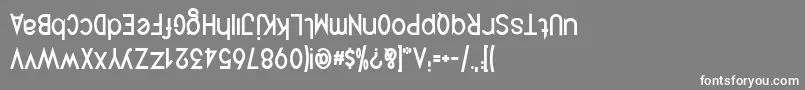 QuirkusUpsideDown Font – White Fonts on Gray Background