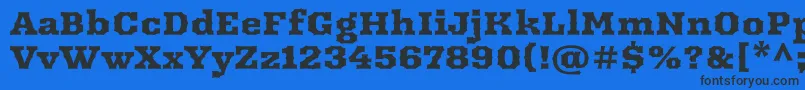 ArbutusRegular Font – Black Fonts on Blue Background