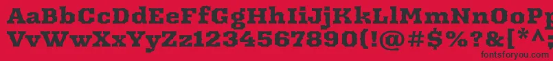 ArbutusRegular Font – Black Fonts on Red Background