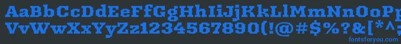 ArbutusRegular Font – Blue Fonts on Black Background