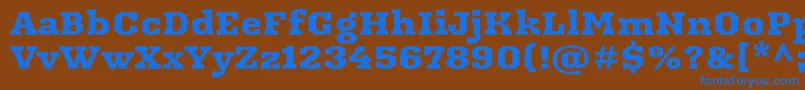 ArbutusRegular Font – Blue Fonts on Brown Background