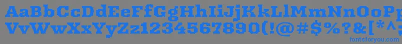 ArbutusRegular Font – Blue Fonts on Gray Background