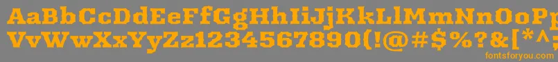 ArbutusRegular Font – Orange Fonts on Gray Background