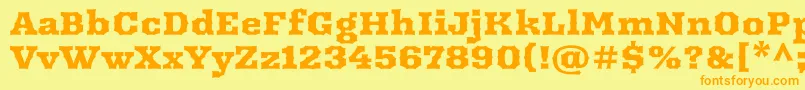 ArbutusRegular Font – Orange Fonts on Yellow Background