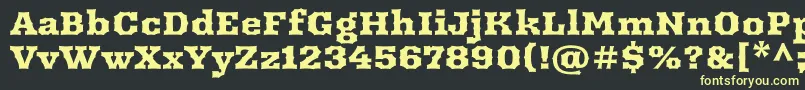 ArbutusRegular Font – Yellow Fonts on Black Background