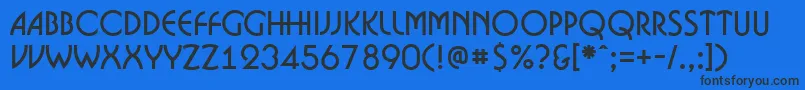 ABosanova-Schriftart – Schwarze Schriften auf blauem Hintergrund