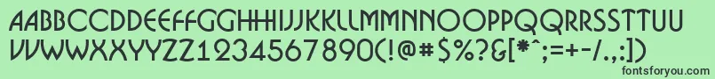 ABosanova Font – Black Fonts on Green Background