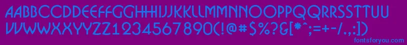 ABosanova Font – Blue Fonts on Purple Background