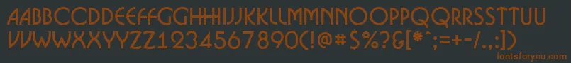 ABosanova-fontti – ruskeat fontit mustalla taustalla