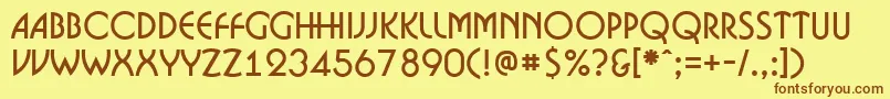 ABosanova Font – Brown Fonts on Yellow Background