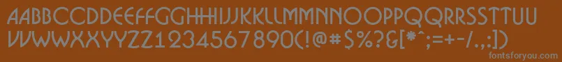 ABosanova Font – Gray Fonts on Brown Background
