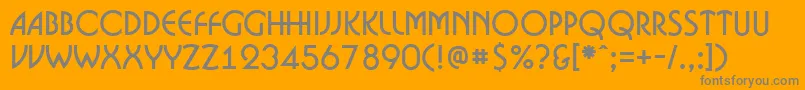 ABosanova-fontti – harmaat kirjasimet oranssilla taustalla