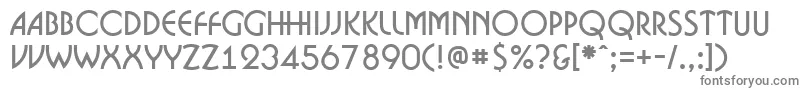 フォントABosanova – 白い背景に灰色の文字