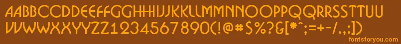Шрифт ABosanova – оранжевые шрифты на коричневом фоне