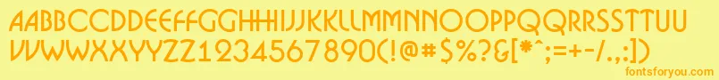 ABosanova Font – Orange Fonts on Yellow Background