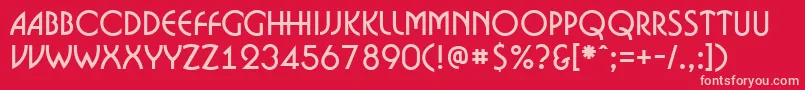 ABosanova Font – Pink Fonts on Red Background