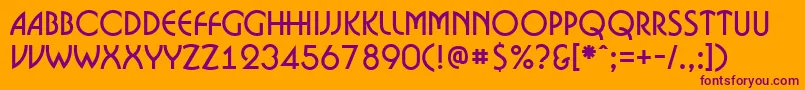 ABosanova Font – Purple Fonts on Orange Background