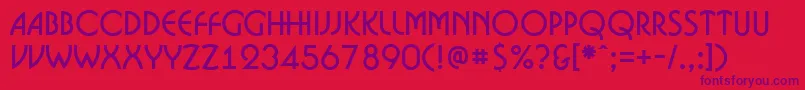 ABosanova Font – Purple Fonts on Red Background