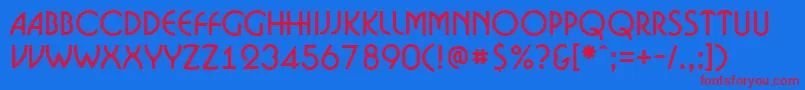 ABosanova Font – Red Fonts on Blue Background