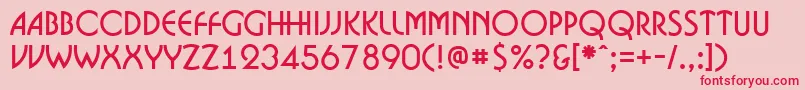 ABosanova Font – Red Fonts on Pink Background