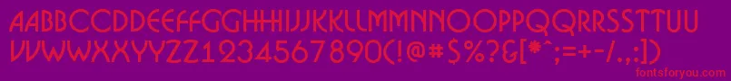 ABosanova Font – Red Fonts on Purple Background