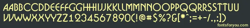 ABosanova Font – Yellow Fonts on Black Background