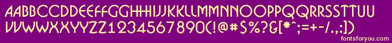 ABosanova Font – Yellow Fonts on Purple Background