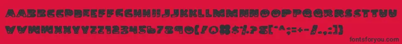 LandSharkGrunge Font – Black Fonts on Red Background