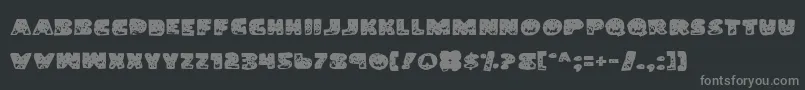 LandSharkGrunge Font – Gray Fonts on Black Background