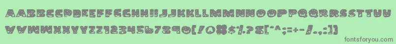 LandSharkGrunge Font – Gray Fonts on Green Background