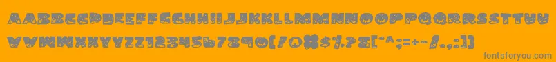 LandSharkGrunge Font – Gray Fonts on Orange Background