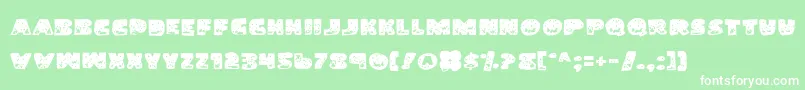 LandSharkGrunge Font – White Fonts on Green Background