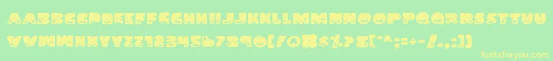 LandSharkGrunge Font – Yellow Fonts on Green Background