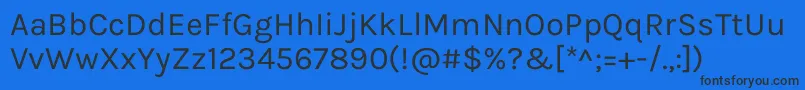 KarlaRegular Font – Black Fonts on Blue Background