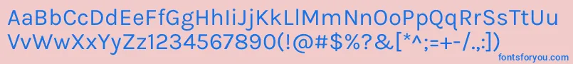 Шрифт KarlaRegular – синие шрифты на розовом фоне