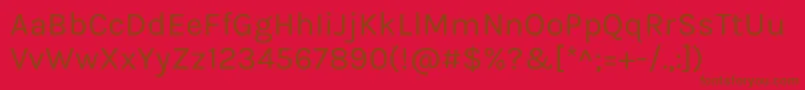 KarlaRegular Font – Brown Fonts on Red Background