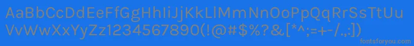 fuente KarlaRegular – Fuentes Grises Sobre Fondo Azul