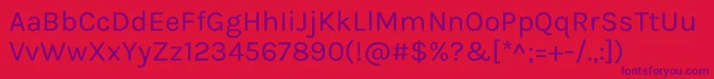 Шрифт KarlaRegular – фиолетовые шрифты на красном фоне