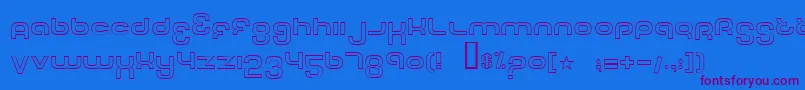 Шрифт TechFontOutline – фиолетовые шрифты на синем фоне