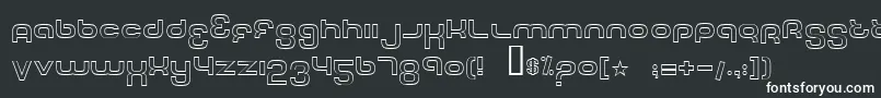 フォントTechFontOutline – 白い文字