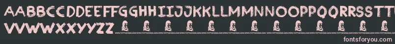 Charcoal Font – Pink Fonts on Black Background