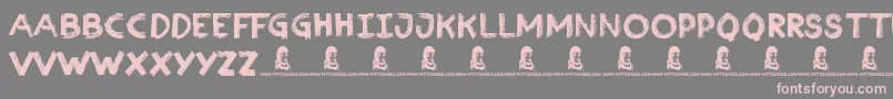 Charcoal Font – Pink Fonts on Gray Background