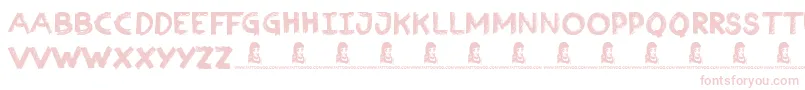 Charcoal Font – Pink Fonts on White Background