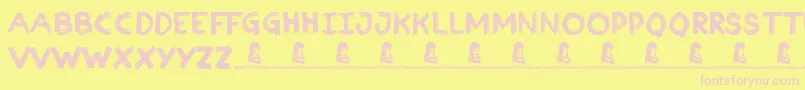 Charcoal Font – Pink Fonts on Yellow Background