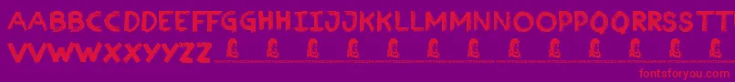 Charcoal Font – Red Fonts on Purple Background